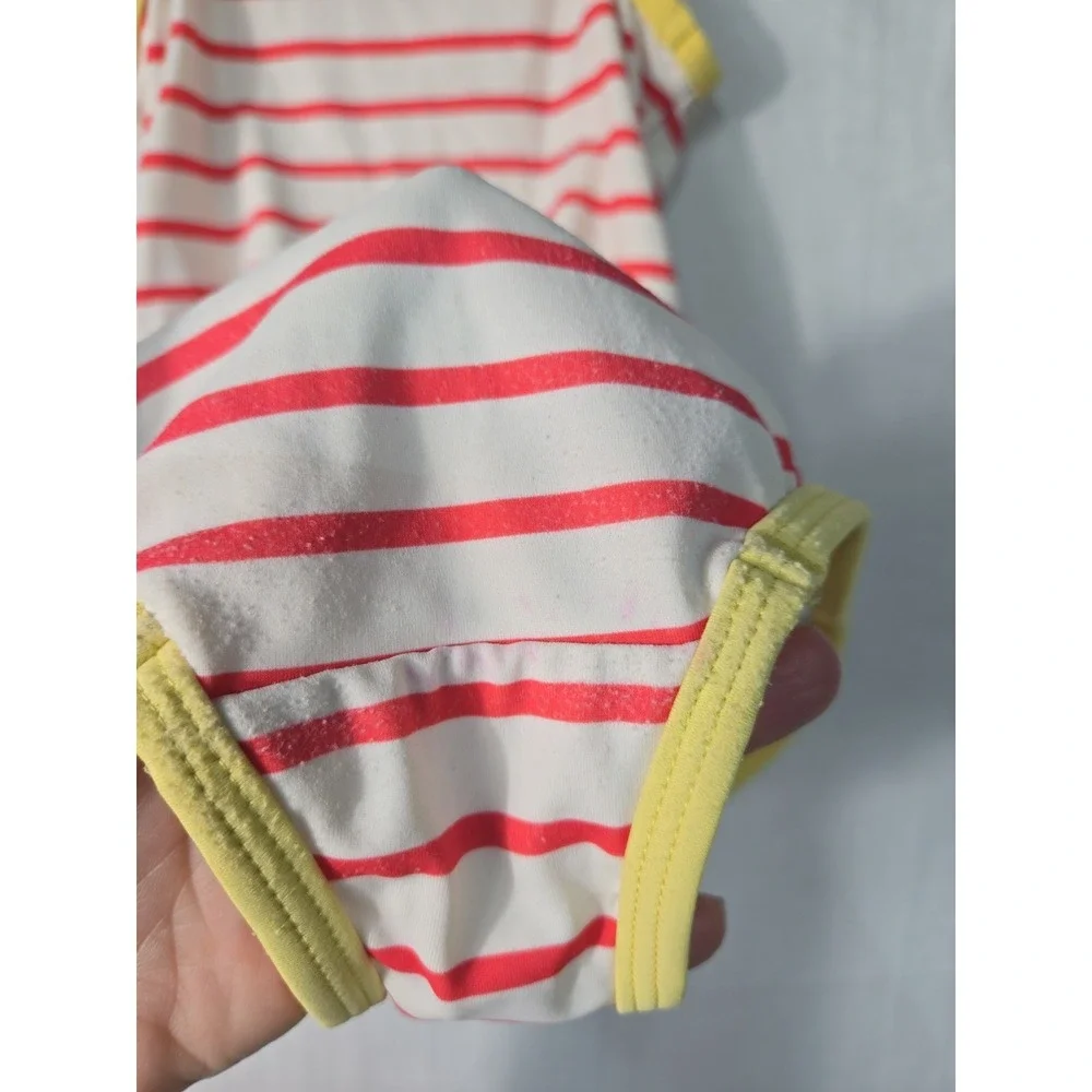 Hanna Andersson 110‎ 5 Red White Stripe One Piece Swimsuit You Are My Sunshine